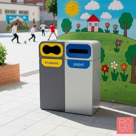 Paperera de reciclatge exterior Brussel·les versió estàndard 120 L